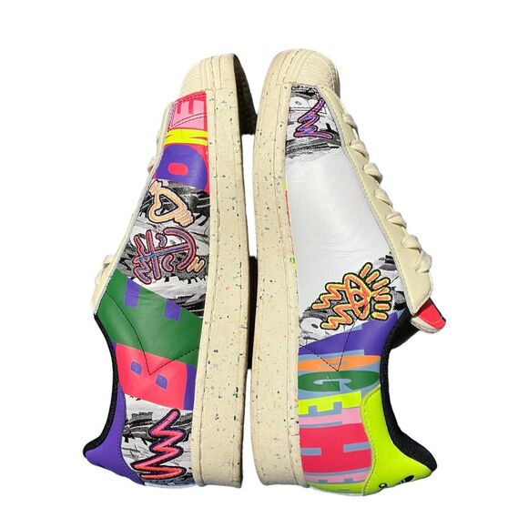 Adidas Sneakers Mens 12 Rainbow Superstar Kris Andrew Colorful Graffiti Artsy - Picture 6 of 11